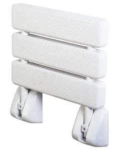 Godonnier Siège de douche relevable, aluminium blanc, l.32,1 x H.34,5 x P.33,5 cm,