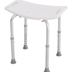 Siège De Douche|Homcom Siège de douche réglable en hauteur tabouret de douche ergonomique pieds antidérapants charge max. 136 Kg alu HDPE blanc