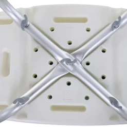 Siège De Douche|Homcom Siège de douche réglable en hauteur tabouret de douche ergonomique pieds antidérapants charge max. 135 Kg alu HDPE blanc bleu