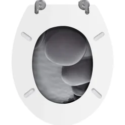Abattant Wc|Helloshop26 Siège de toilette abattant avec couvercle mdf