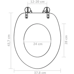 Abattant Wc|Helloshop26 Siège de toilette abattant avec couvercle mdf