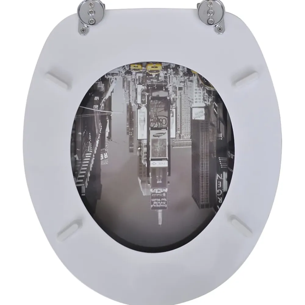 Abattant Wc|Helloshop26 Siège de toilette abattant avec couvercle mdf