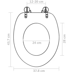 Abattant Wc|Helloshop26 Siège de toilette abattant avec couvercle mdf