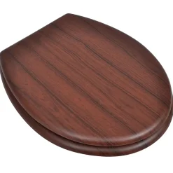 Abattant Wc|Helloshop26 Siège de toilette avec couvercle MDF mdf marron