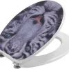 Abattant Wc|Kiamami Valentina Siège De Toilette Avec Couvercle Avec Décoration Animale Tigre