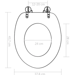 Abattant Wc|Helloshop26 Siège de toilette avec couvercle cuvette mdf