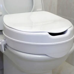 Siège De Douche|Kibath Siège de toilette rond ELEVATOR, finition BLANC mat, en ABS