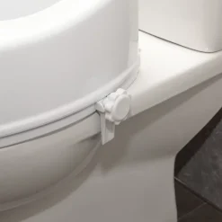 Wc Pmr|Aidapt Siège de toilette surélevé en plastique avec couvercle Senator blanc - Hauteur 10 cm