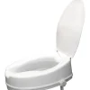 Aidapt Siège de toilette surélevé en plastique avec couvercle Senator blanc - Hauteur 10 cm