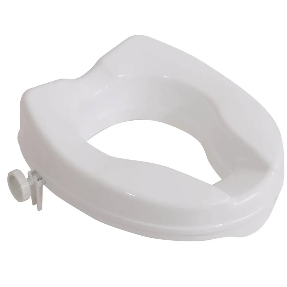 Wc Pmr|Aidapt Siège de toilette surélevé en plastique sans couvercle Senator blanc - Hauteur 5 cm