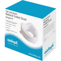 Wc Pmr|Aidapt Siège de toilette surélevé en plastique sans couvercle blanc Senator - hauteur 16 cm VR224E
