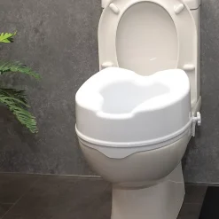 Wc Pmr|Aidapt Siège de toilette surélevé en plastique sans couvercle blanc Senator - hauteur 16 cm