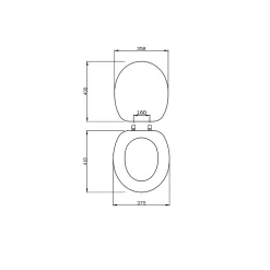 Kiamami Valentina Siège De Toilette Universel En Mdf Avec Charnières En Nylon