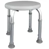 Linxor Siège, tabouret de douche rond réglable en hauteur - Blanc - Vivezen