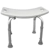 Siège De Douche|Linxor Siège, tabouret de douche rectangle réglable en hauteur - Blanc - Vivezen
