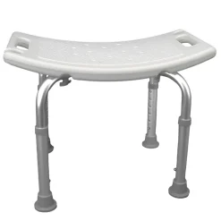 Siège De Douche|Linxor Siège, tabouret de douche rectangle réglable en hauteur - Blanc - Vivezen