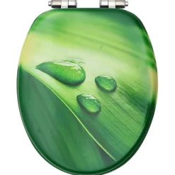 Abattant Wc|Helloshop26 Siège WC couvercle fermeture en douceur mdf vert