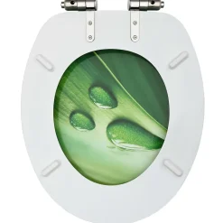 Abattant Wc|Helloshop26 Siège WC couvercle fermeture en douceur mdf vert