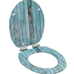 Abattant Wc|Helloshop26 Siège WC MDF couvercle à fermeture mdf