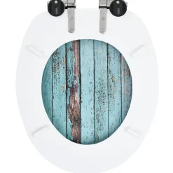 Abattant Wc|Helloshop26 Siège WC MDF couvercle à fermeture mdf