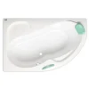 Siko 160 x 100 cm Fortuna Plus baignoire d'angle orientation droite en acrylique, sans pieds, blanc (FO1600PPLUS)