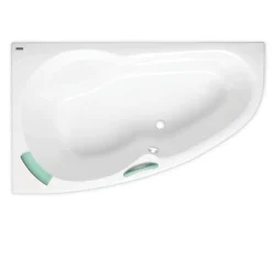 Siko 160 x 100 cm Fortuna Plus baignoire d'angle orientation gauche en acrylique, sans pieds, blanc (FO1600LPLUS)