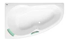 Siko 160 x 95 cm Luiza baignoire d'angle orientation gauche en acrylique, sans pieds, blanc (LU1600L)