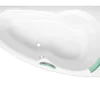 Siko 140 x 95 cm Luiza baignoire d'angle gain de place, orientation droite en acrylique, sans pieds, blanc (LU1400P)