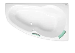 Siko 140 x 95 cm Luiza baignoire d'angle gain de place, orientation droite en acrylique, sans pieds, blanc (LU1400P)