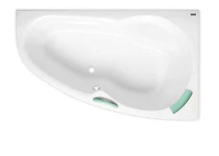 Baignoire D'Angle|Siko 160 x 95 cm Luiza baignoire d'angle orientation droite en acrylique, sans pieds, blanc (LU1600P)