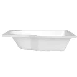 Baignoire Asymétrique|Siko 160x80 cm Laguna Beata Plus baignoire bain/douche asymétrique avec pieds, acrylique, droite, blanc (BE1600PPLUS-SET)