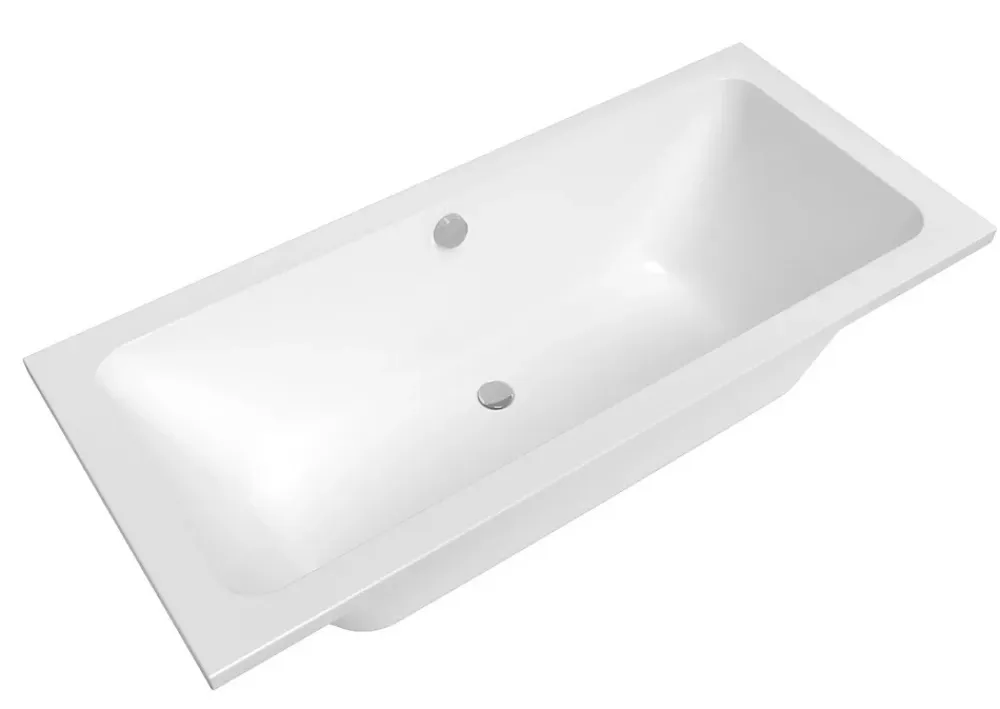 Siko 170x75 cm Nora Plus baignoire rectangulaire en acrylique, gauche et droite, sans pieds, blanc (NO1700PLUS)