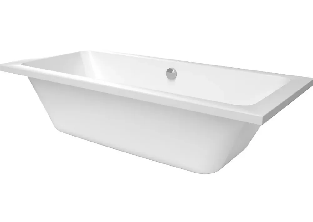 Siko 170x75 cm Nora Plus baignoire rectangulaire en acrylique, gauche et droite, sans pieds, blanc (NO1700PLUS)