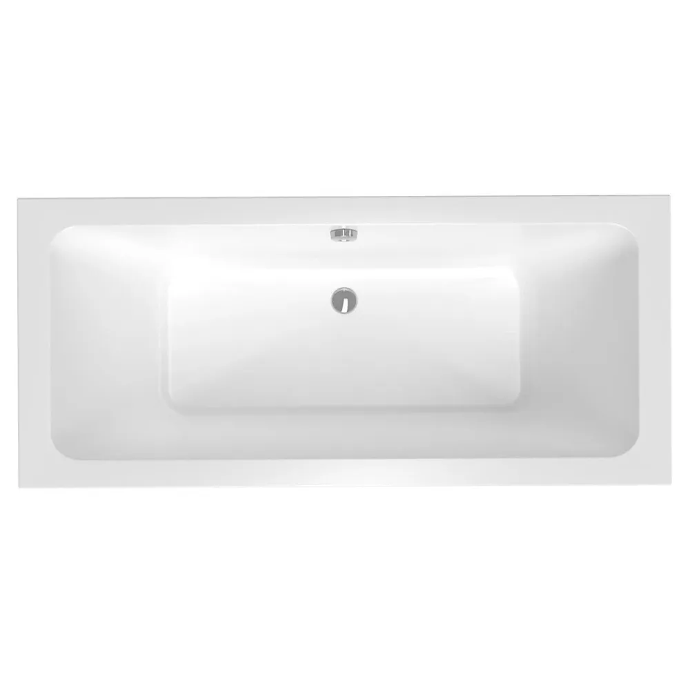 Baignoire Droite|Siko 180x80 cm Nora Plus baignoire rectangulaire en acrylique, gauche et droite, sans pieds, blanc (NO1800PLUS)