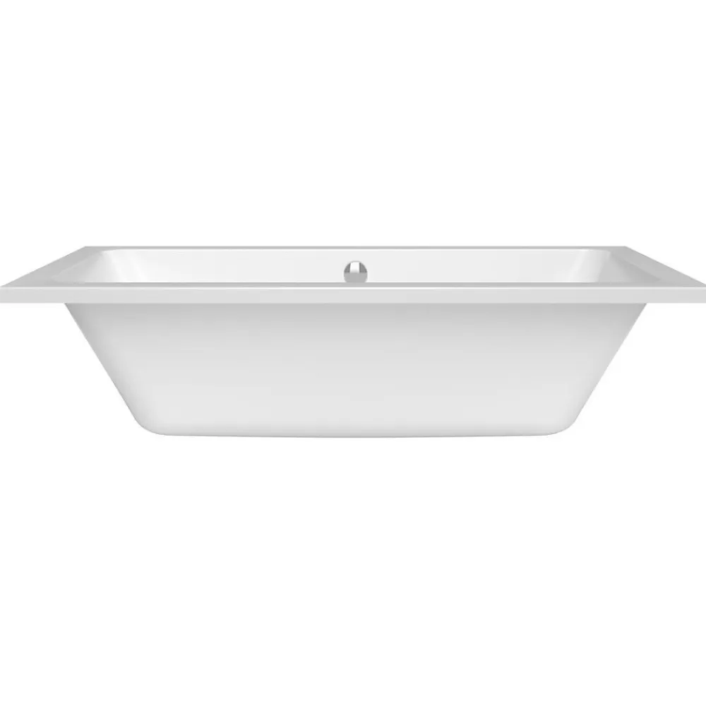 Baignoire Droite|Siko 180x80 cm Nora Plus baignoire rectangulaire en acrylique, gauche et droite, sans pieds, blanc (NO1800PLUS)