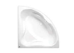 Baignoire D'Angle|Siko 150x150 cm Royale baignoire d'angle en acrylique, gauche et droite, sans pieds, blanc (RO1500NEW)