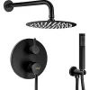 Silla Global Silla Élégant Colonne de Douche en Laiton Encastrée, Ensemble de Douche Mécanique, Noir mat