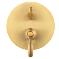 Colonne De Douche Encastrable|Silla Global Silla Élégant Colonne de Douche retro en Laiton Encastrée, Ensemble de Douche Mécanique, Vintage Doré