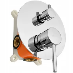 Colonne De Douche Encastrable|Silla Global Silla Élégant Colonne de Douche en Laiton Encastrée, Ensemble de Douche Mécanique, Chrome