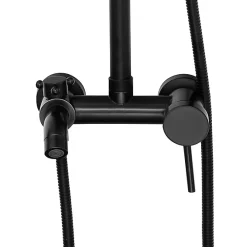 Colonne De Douche Mécanique|Silla Global Silla Élégant Colonne de Douche retro avec Mitigeur Réglable en Hauteur Système de Douche, Noir