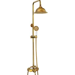 Colonne De Douche Mécanique|Silla Global Silla Élégant Colonne de Douche retro avec Mitigeur Réglable en Hauteur Système de Douche, Doré