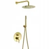 Colonne De Douche Encastrable|Silla Global Silla Élégant Colonne de Douche en Laiton Encastrée, Ensemble de Douche Mécanique, Doré