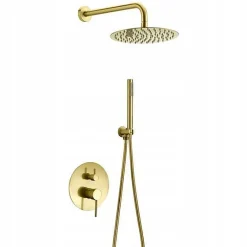 Colonne De Douche Encastrable|Silla Global Silla Élégant Colonne de Douche en Laiton Encastrée, Ensemble de Douche Mécanique, Doré