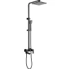 Silla Global Silla Élégant Colonne de Douche avec Mitigeur Réglable en Hauteur Système de Douche, Noir mat