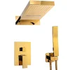 Silla Global Silla Élégant Colonne de Douche Encastrée Ensemble de Douche Mécanique Système de Douche Encastrable, Doré