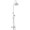 Silla Global Silla Élégant Colonne de Douche retro avec Mitigeur Réglable en Hauteur Système de Douche, Chrome