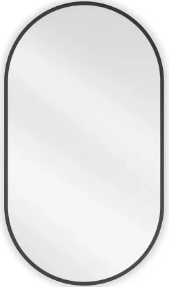 Miroir Grossissant|Silla Global SILLA Miroir mural ovale, 80 x 45 cm, cadre noir