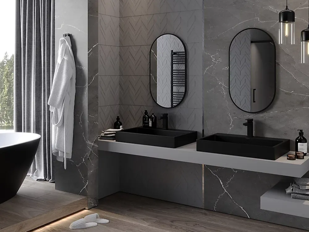 Miroir Grossissant|Silla Global SILLA Miroir mural ovale, 80 x 45 cm, cadre noir