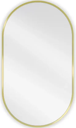 Silla Global SILLA Miroir mural ovale, 80 x 45 cm, cadre doré
