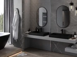 Miroir Grossissant|Silla Global SILLA Miroir mural ovale, 85 x 50 cm, cadre noir